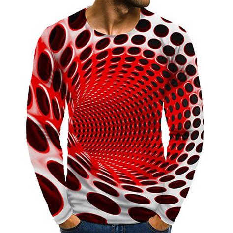 [ 14 99] men s t shirt 3d print graphic 3d plus size print long sleeve daily tops elegant