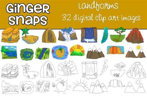 Landform Clip Art Clip Art Landforms Social Studies Notebook