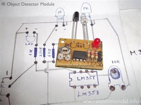 We also discuss the pinout details of the standard passive infrared this circuit is mostly used in gardens, so that at night, when we go for a walk in the garden, the circuit switches on a light automatically and it remains lit. Infrared (IR) Object Detection Module Circuit Using IR LED ...