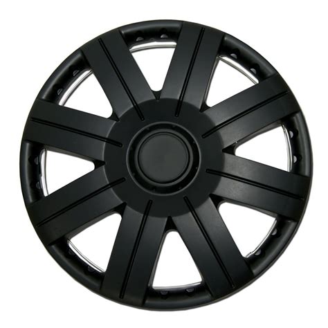 Set Of 4 Matte Black Hubcaps 15 Wsc 613b15 Hub Caps Wheel Skin Cover 15 Inches 4 Pcs Set