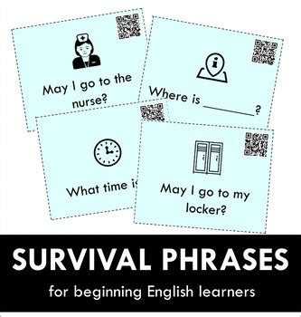 Survival Phrases for Beginning English Learners by Multilingual in the ...