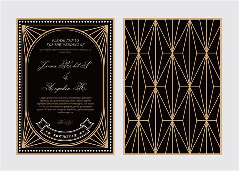 Cards card wedding wedding cards custom amazon thank you cards new born baby greeting card with envelopes for wedding birthday. Art Deco Wedding Card - Download Free Vectors, Clipart ...