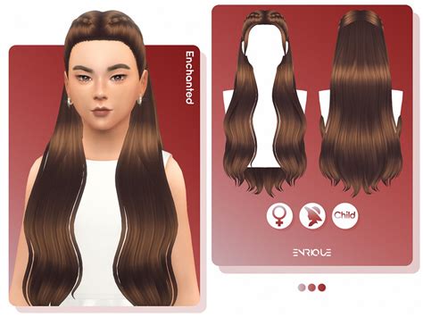 The Sims Resource Enriques4 Enchanted Hairstyle Child Version