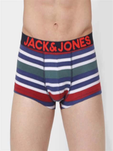 Buy Jack And Jones Men Blue And White Striped Trunks 2288199001 Trunk For Men 13478398 Myntra