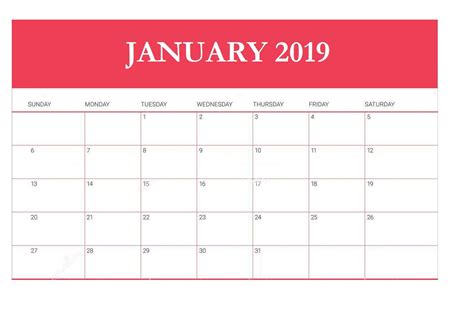 January 2019 Calendar For Office Table Print Calendar Desk Calendars