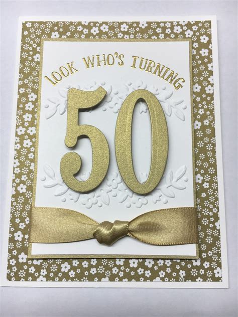 Stampin Up Number Of Years 50th Birthday Card Idea Jeanie Stark