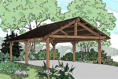 Traditional House Plans - Carport 20-028 - Associated Designs