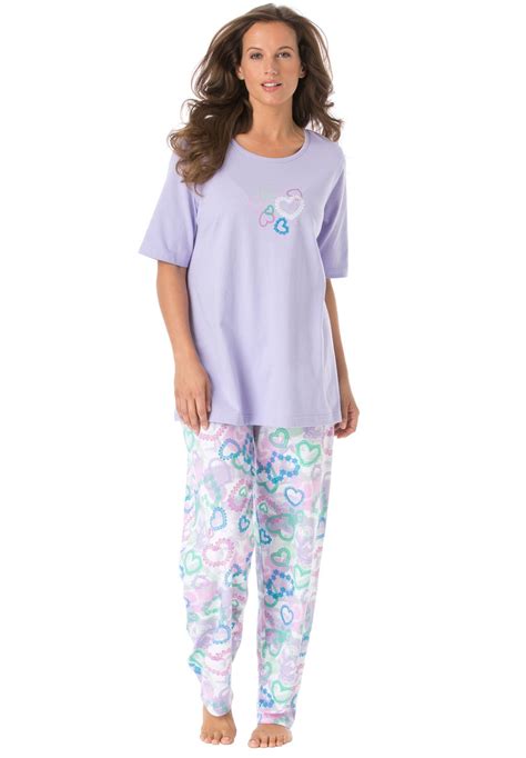 Cotton Knit Pajamas By Dreams And Co Plus Size Fashion From Woman Within