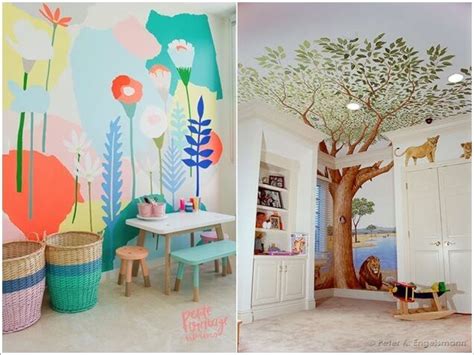 9 Cover A Wall With A Creative Mural Playroom Mural Playroom Wall