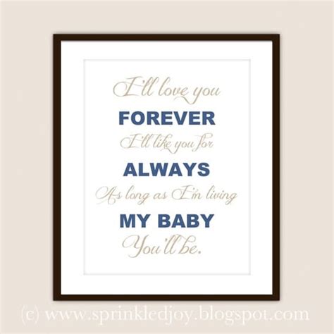 Items Similar To Ill Love You Forever Customizable 8x10 Print In