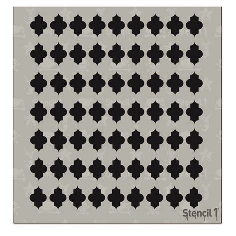 Quatrefoil Repeat Pattern Stencil Small 575″x6″ Stencil 1