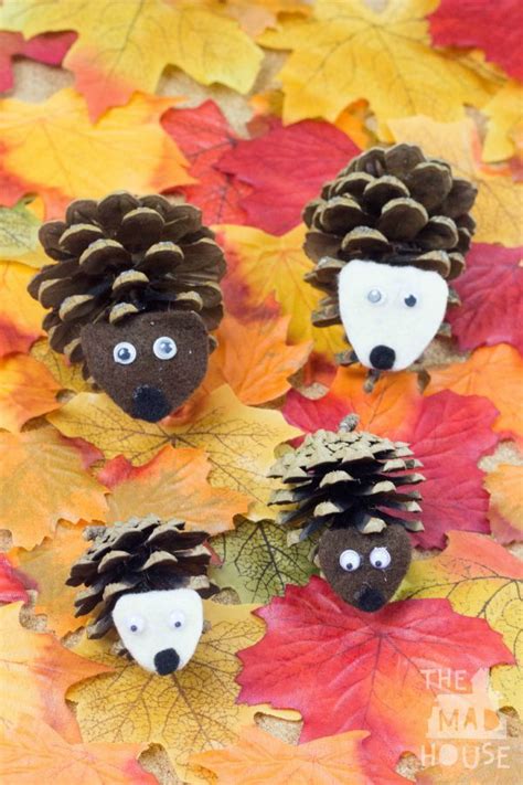 Pinecone Hedgehogs An Autumn Kids Craft Autumn Crafts Fall Crafts