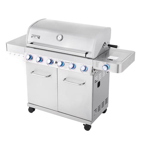 Monument Grills 77352 6 Burner Propane Gas Stainless Grill With Led