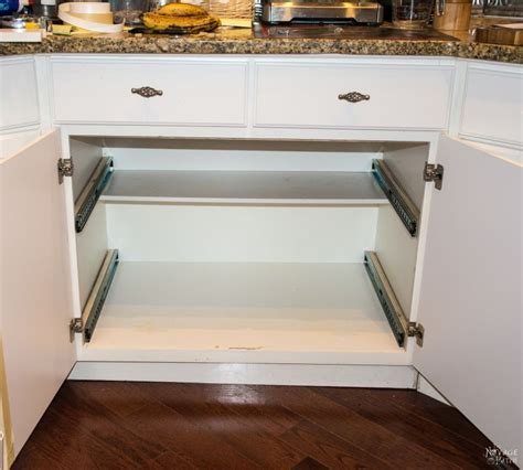 Soon after this i realized that i have to think about efficient way of so i came up with this idea, which is just a shelves that you can slide out and be able to reach anything you need. How To Build Pull Out Shelves For Kitchen Cabinets ...