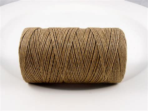 10 Yards Natural Undyed Waxed Linen Cord 4ply