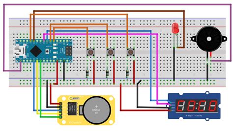 Tm1637 Digital Clock With Time Setup And Alarm Functionality Arduino