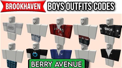 Boy Outfit Codes For Berry Avenue Roblox Brookhaven Boys Outfit Codes