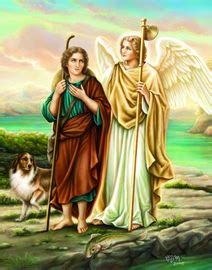 Gabriel, the guardian angel of kid moses. Saint Raphael the Archangel