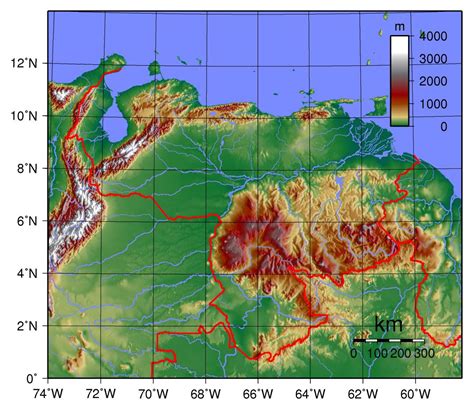 Large Physical Map Of Venezuela Venezuela South America Mapsland