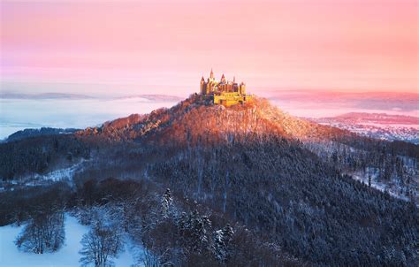 Wallpaper Light Fog Morning Germany Hohenzollern Castle Castle