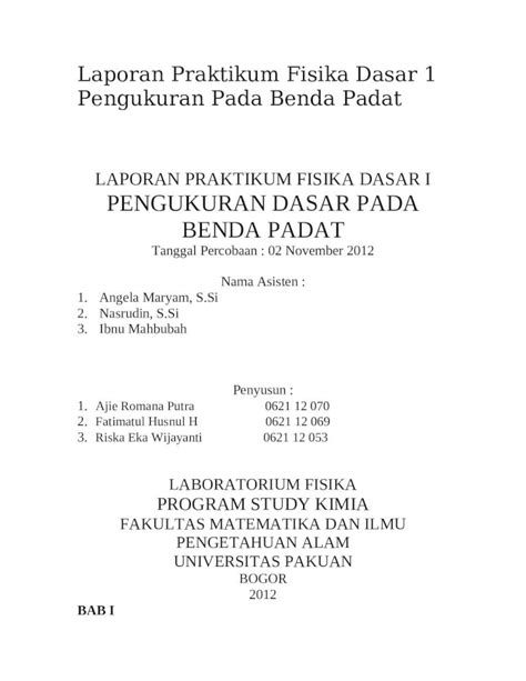 Laporan Praktikum Fisika Gaya Gesek Pada Docx Laporan Praktikum My