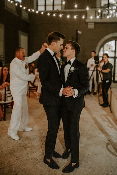 With No Bride These Stylish Grooms Invited Their Guests To Wear White To Their Four Seasons