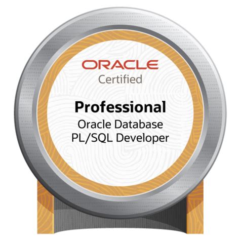 Oracle Database PL SQL Developer Certified Professional Credly