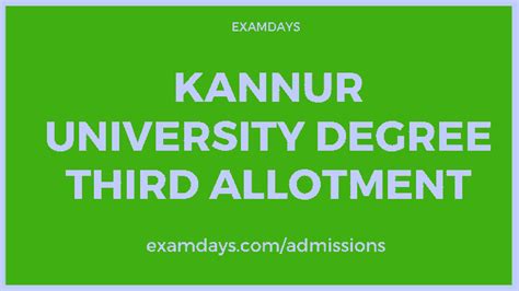 The site owner hides the web page description. kannur university 3rd allotment