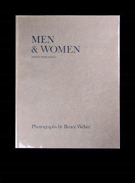 Men And Women Images From Nicole By Bruce Weber Vg Softcover 1983