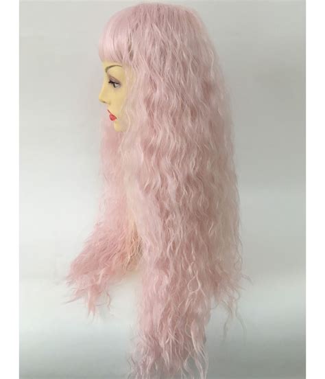 Pink Crimped Wig Costume Wigs Star Style Wigs Uk