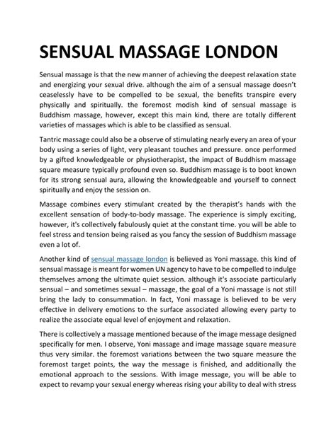 Ppt Sensual Massage London Powerpoint Presentation Free Download Id7721788
