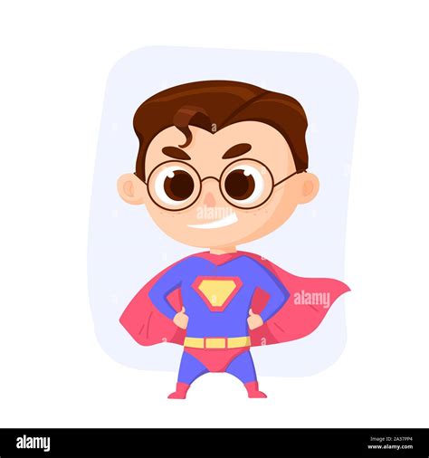 Superboy Character Superkid Red And Blue Vector Illustration Eps