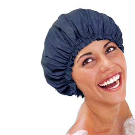 Waterproof Shower Cap For Women Breathable Pvc Adults Solid Bath Hats