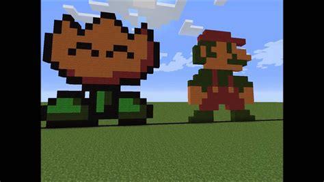 Minecraft Super Mario Bros Pixel Art Youtube