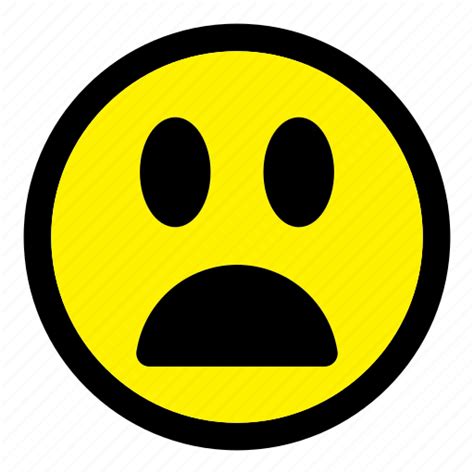 Scared Smiley Scared Emoticon With A Dropped Jaw Royalty Free Vector