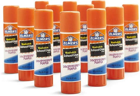 Elmers Disappearing Purple School Glue Sticks Washable 021 Ounce