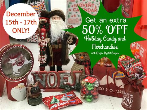 › kroger marketplace holiday savings bonus | kroger. Dec 15 - 17 ONLY | Get an Extra 50% off Holiday Candy & Merchandise with Kroger Digital Coupon ...