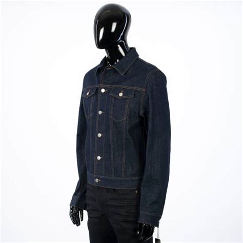Dior Raw Blue Dior Oblique Motif Stretch Cotton Denim Jacket Grailed