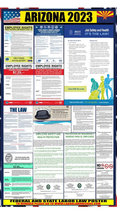 2023 Arizona Labor Law Posters ⭐ State Federal Osha Laborlawhrsigns