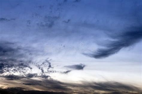 Blue Sky With Grey Dark And White Clouds Stock Image Image Of Color