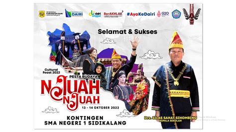Pesta Budaya Njuah Njuah Dairi 2022 Sman 1 Sidikalang