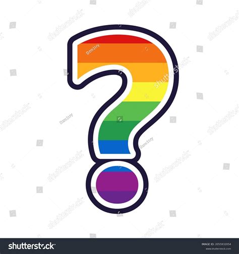 Stock Vektor „rainbow Question Mark Icon Clipart Image Bez Autorských