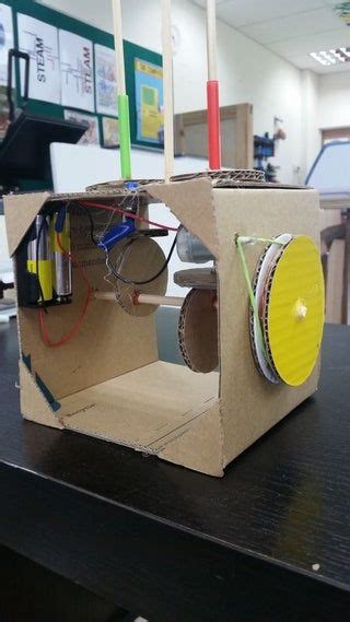 Easy Cardboard Automata Toy With A Motor Fun Projects For Kids