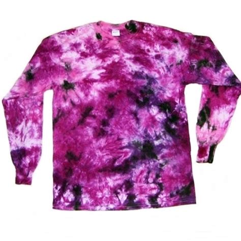 The Classic Crumple Tie Dye T Shirt Short Sleeve And Long Etsy