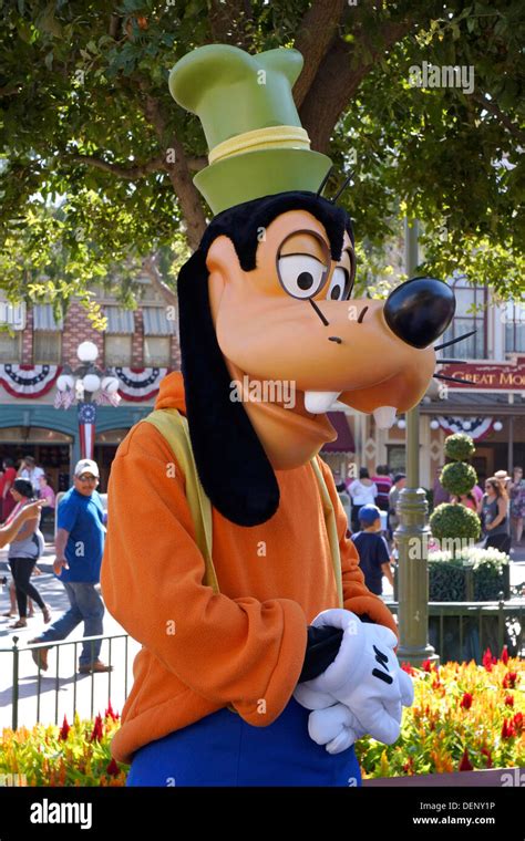 Goofy Disney Character On Main Street Disneyland Resort Anaheim