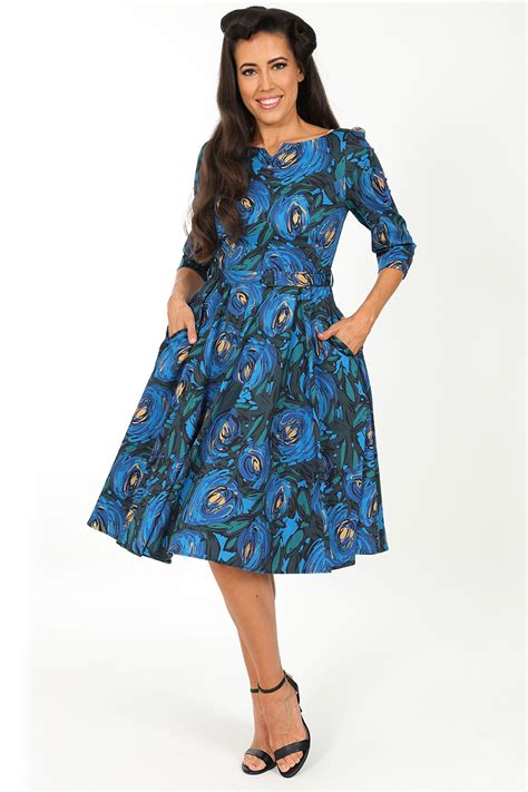 Delaney Floral Swing Dress Hearts And Roses London