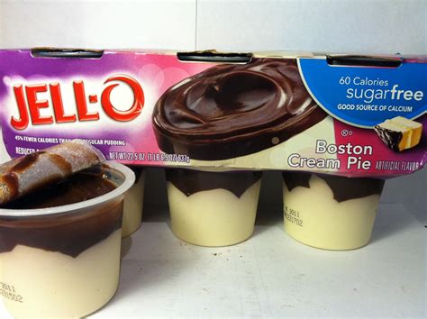 Whisk together the sugar free chocolate pudding mix and the milk until it appears to be 'fluffy' and blended. Crazy Food Dude: Review: JELL-O Sugar Free Boston Cream ...