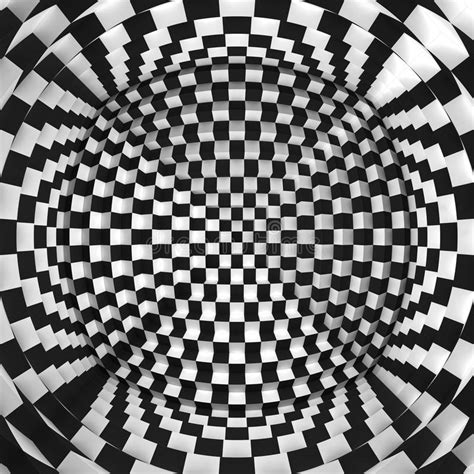 Op Art Optical Checkered Circle Stock Illustrations 23 Op Art Optical