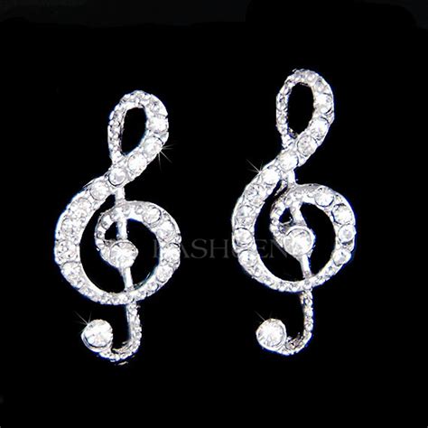 Swarovski Crystal Treble G Clef Love Music Musical Note Etsy