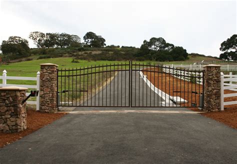 Bell Curve Top Driveway Gates Custom Wrought Iron And Ornamental Steel